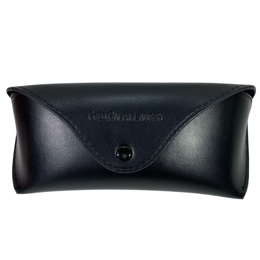 Polo Ralph Lauren Vinyl Soft Shell Sunglass Case Black Classic Snap Closure
